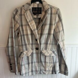 Barbour Plaid Blazer size 4